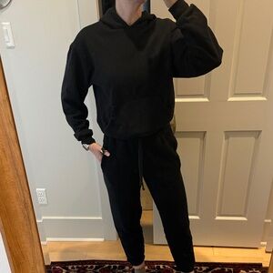 Skims Black Women's Hoodie and Jogger Set